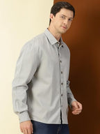 Thomas Scott Mens Classic 100% Cotton Casual Shirt Grey