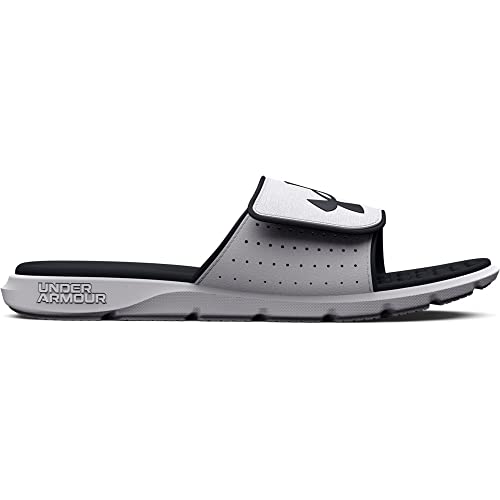 Under Armour Men's Ignite Pro Slide, (100) White/White/Black, 10, US