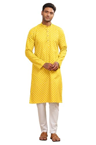 Be Active MenS Ethnic Printed Full Sleeves Kurta || Cotton Kurta For Men || Men Kurta For Wedding || Kurta For Men (C-Rf0060 Kr