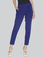 Lyra Cotton Strech Pencil Pant For Women | Mid-Waist | Fashionwear