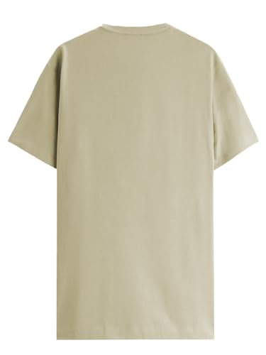 ADRO Mens Graphic Printed 100% Cotton T-Shirt - Regular Fit, Printed T-Shirts for Men (RN24-FTR-BE_Beige_2XL)