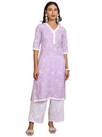 Ketch WomenS Cotton Blend Regular Fit Kurta (Khku000503_Lavender