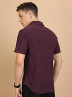 Ketch MenS Slim Fit Shirt (Khsh001678_Maroon