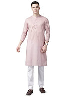 See Designs MenS Pink & Gold Printed Straight Kurta - Sd2Kt_1132Xxl