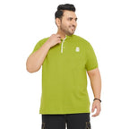 Bigbanana Plus Size MenS Regular Fit Solid Henley Tshirt (Hemleys-Olive,Olive,6Xl)