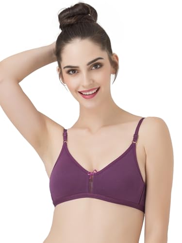 Clovia Women s Full Cup Non Padded Non Wired Bra (BR0638P12-38B_Purple_38 B)