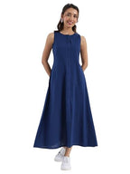 Libas Solid Cotton A-Line Dresses-43238XXL