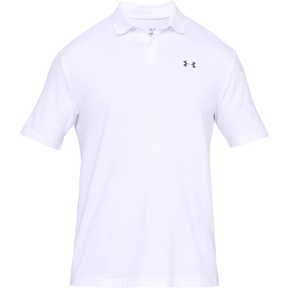 Under Armour Men's Performance 2.0 Golf Polo, White (100)/Black, X-Small