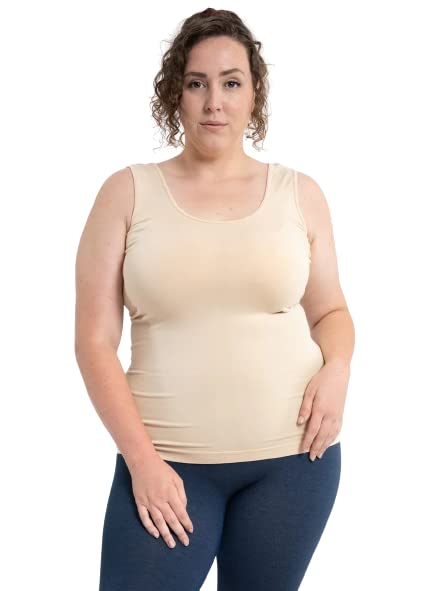 SHAPERX Womens Modal Stylish Sports Tank Top Girls UNeck Causal Cami/Yoga, Exercise, Workout Slip/Ladies Sports Camisole Plus  4