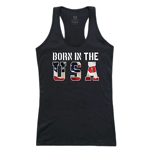 Graphic Tank, Born in the US, Black, XL