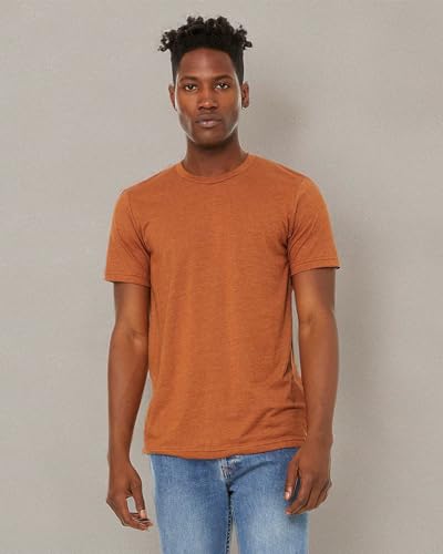 Unisex Sueded T-Shirt - HEATHER RED - XS(D0102H7KEK8)