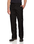 Dickies Mens Loose Fit Double Knee Twill Work Pant, Black, 30W x 32L