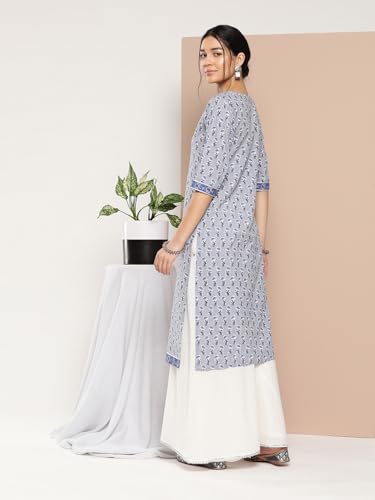 Libas Womens Cotton Straight Fit Printed Kurta
