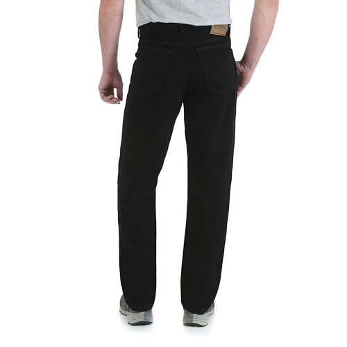 Wrangler mens Trail Trekker Relaxed Fit Jeans, Overdyed Black, 28W x 32L US