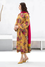 ANNI DESIGNER Womens Rayon Viscose Printed Straight Kurta with Pant & Dupatta (Alim Yellow_S_Yellow_Small)