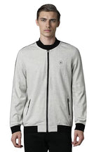 Louis Philippe MenS Cotton Blend Shawl Neck Regular Sweatshirt (Lpstargf055096_Medium Blue
