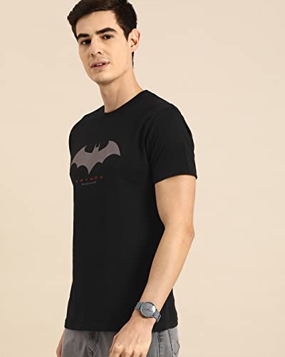Bewakoof Men Regular Fit T-Shirt 541496 Black L