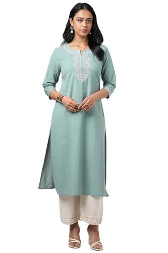 Soch Women Cotton Flex Embroidered Regular Kurta (
