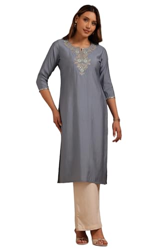 Soch Women Roman Silk Embroidered Kurta with Zari