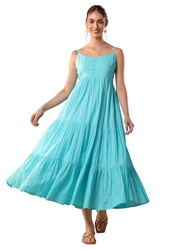 Libas Solid Cotton Fit And Flared Dresses For Women (29947Xxl)