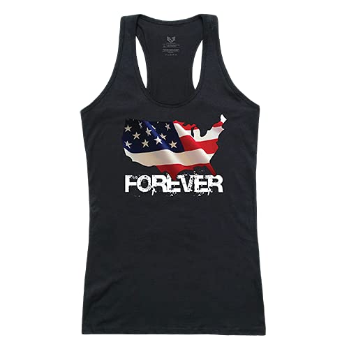 Graphic Tank, Forever USA Map, Black, L