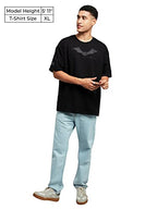 The Souled Store Official Batman: The Bat Sigil Men Oversized T-Shirts Black