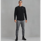 Under Armour Men's Tricot Joggers, Black Full Heather (001)/Black, Small