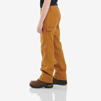Carhartt Boys' Washed Dungaree Pants (Lined and Unlined), Brown, 6