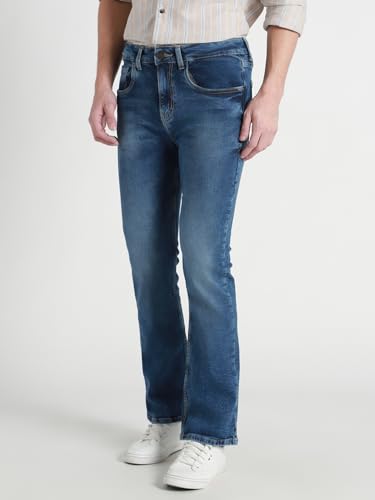 Dennis Lingo MenS Solid Loose Fit Mid Rise Casual Denim Jeans
