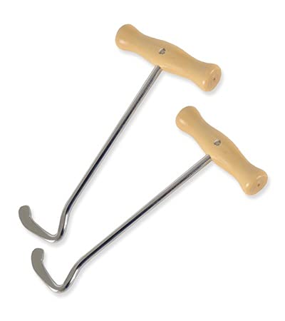 Jacks 10272 7.5 in. Nickel Plated Boot Hooks