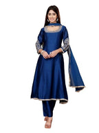 Varanga Women Ethnic Motifs Embroidered Panelled Kurta with Palazzos & Dupatta