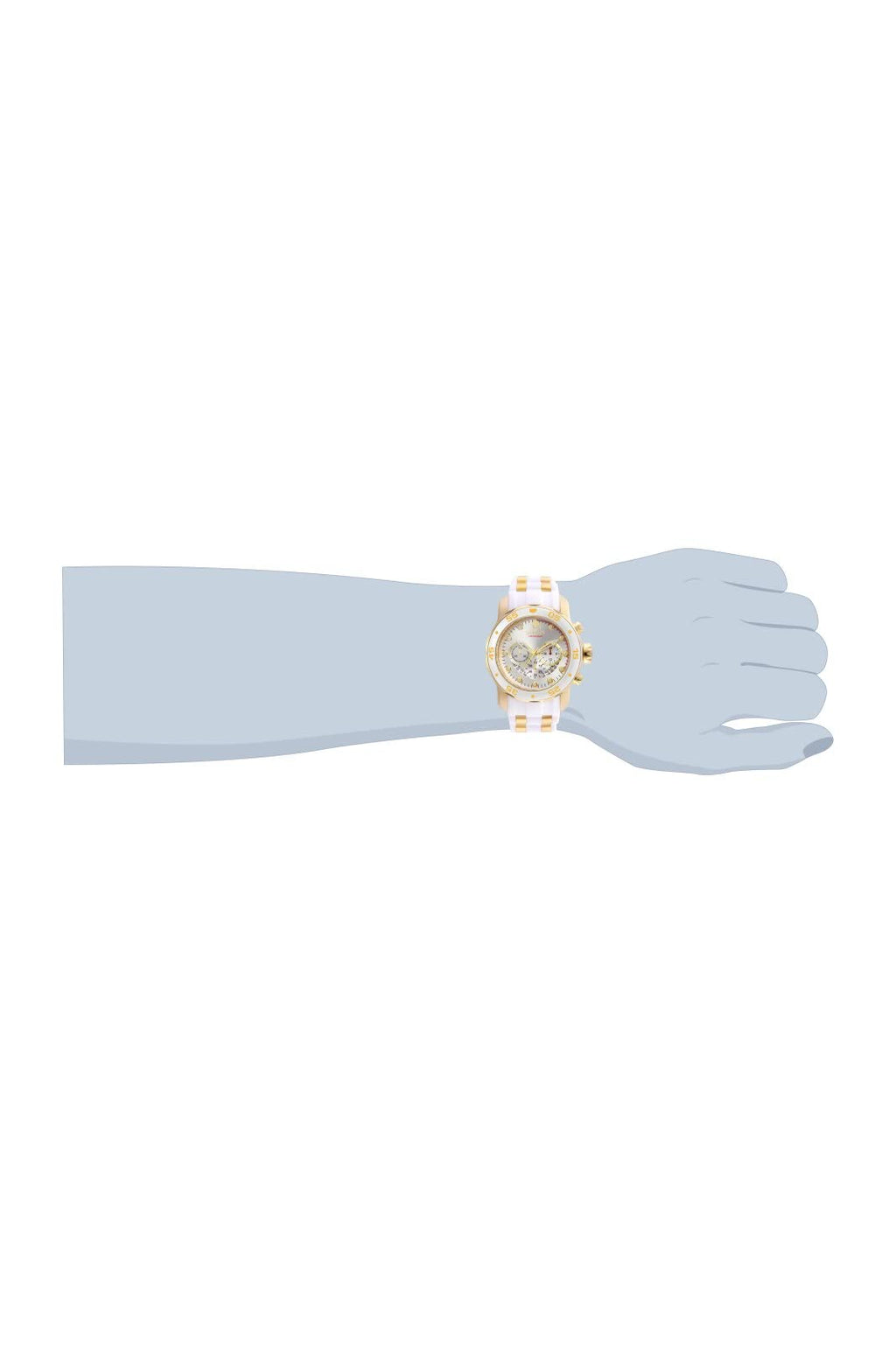 Invicta Men's Pro Diver Stainless Steel Quartz Watch with Silicone Strap, Gold, White, 26 (Model: 20291)