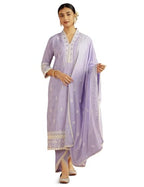 Kaari Cotton Womens Kurta Set (KAAAW24WSKD-92029_Lavender Bagh _XL)