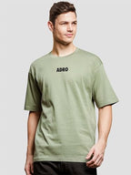 ADRO Men's Solid Oversized Fit T-Shirt (OVR24-L1-SAIL-OL_Olive
