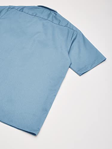 Dickies Men's Short-Sleeve Work Shirt, Light Blue, Large