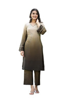 Varanga Women Ombre Olive A-Line Kurta Set