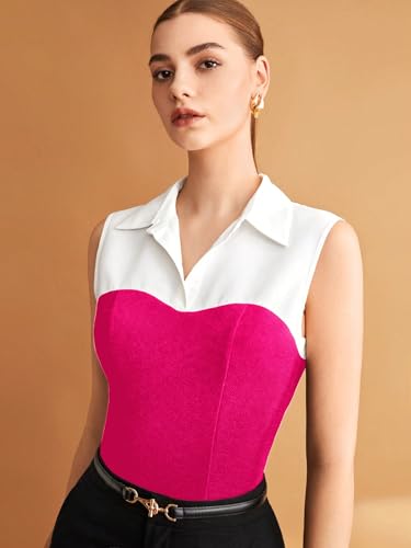 RARE Womens Solid Slim Fit Blouse (EP8173A_Hot Pink