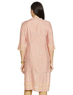 W For Woman Women Viscose Regular Fit Shantung Printed Regular Kurta