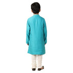 Fabindia Boy'S Rayon Blend Self Design Regular Kurta