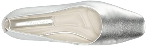 Franco Sarto Womens Vana Slip On Ballet Flat, Metallic Silver, 7