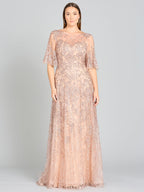 Lara 33277 - Cape Sleeve Mother's Gown