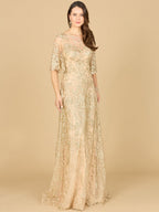 Lara 33277 - Cape Sleeve Mother's Gown