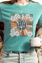 Here Comes The Sun Daisy Comfort Color Graphic Tee T-Shirt