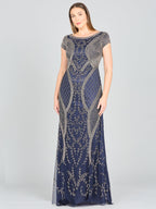 Lara 33609 - Cap Sleeve Modestly Covered Dress