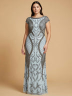 Lara 33609 - Cap Sleeve Modestly Covered Dress