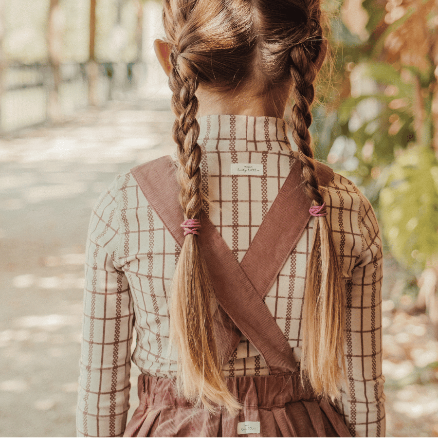 The Printed Turtleneck - Mauve Check