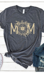 Boho Floral Mom Graphic Tee T-Shirt