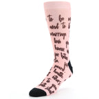 Blossom Pink Sweet Sentiment Custom Note Socks - Script - Men's Custom Socks
