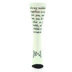 Sage Sweet Sentiment Custom Note Socks - Women’s Custom Socks With Initials