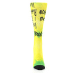 Happy Mother's Day Custom Handwritten Yellow and Green Note Socks - Women's Custom Socks